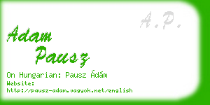 adam pausz business card
